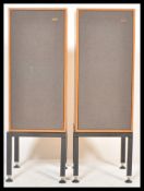 A pair of retro teak cased Spendor Audio Systems Limited Type BC1 speakers, serial number 2413