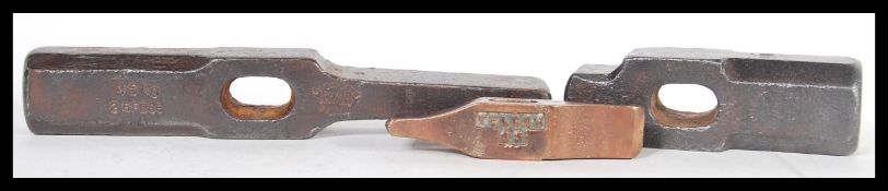 A group of three 19th Century Victorian hammer tops, to include a Bronze Telcom example, a Sheffield