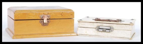 A 19th Century Scottish Mauchline ware wooden treen box depicting Carisbrooke Castle along with an