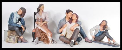 A collection of 20th Century Spanish made figural groups by Nadal in the manner of Lladro, for of