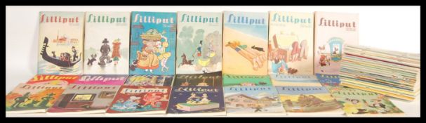 A large collection of x39 vintage post-war WWII Second World War 1940's ' Lilliput ' magazine /