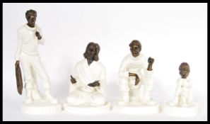 A collection of four Minton white porcelain and bronze figurines to include The Fisherman MS 13, The