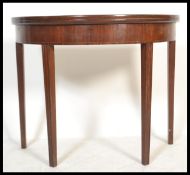 A 19th Century Georgian mahogany line inlay demi l