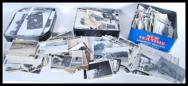 A collection of antique and vintage photographs - all Black & White. Huge quantity, many 100's,