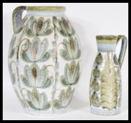 Two 20th Century stoneware baluster pottery vases by Denby in the manner of Glyn Colledge, both