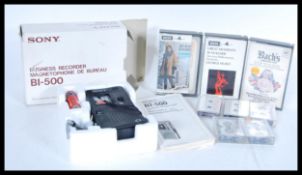 A rare SONY B1-500 or BI-500 Business Corder mini tape recorder complete in original box with a