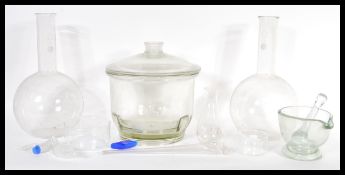 A good collection of retro vintage 20th Century Scientific medical lab glass and instruments to