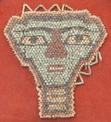 ANCIENT EGYPTIAN BEADED MUMMY MASK CIRCA 1000 BC