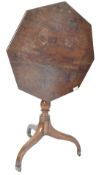 18TH CENTURY GEORGE III MAHOGANY TILT TOP WINE OCCASIONAL TABLE