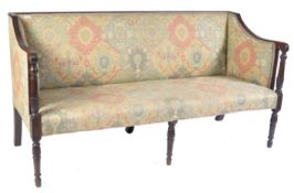 LATE 19TH CENTURY VICTORIAN MAHOGANY SALON SOFA SETTEE