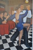 BERYL COOK SIGNED TANGO IN BAR SUR PRINT.