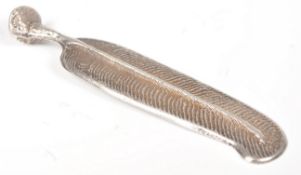 SILVER HALLMARKED MID CENTURY PIPE TAMPER & MATCH STRIKE