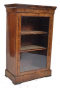 RARE TALL 19TH CENTURY LARGE WALNUT PIER CABINET BOOKCASE