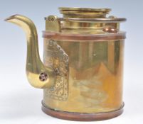19TH CENTURY CHINESE BRASS AND COPPER TEAPOT