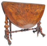 HIGH VICTORIAN 19TH CENTURY WALNUT SUTHERLAND TABLE