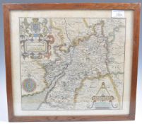 17TH CENTURY CHRISTOPHORUS SAXTON MAP OF GLOUCESTER ( GLOCESTRIAE )