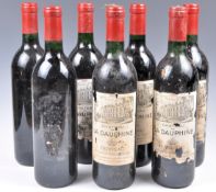 SIX BOTTLES OF CHATEAU DE LA DAUPHINE FRONSAC 1990
