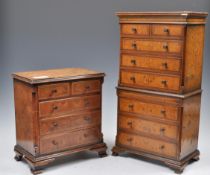 QUEEN ANN APPRENTICE PIECE TALL BOY AND CHEST OF DRAWERS