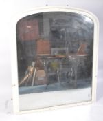 A VERY LARGE 19TH CENTURY VICTORIAN SHOP HABERDASHERY MIRROR.