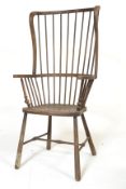 19TH CENTURY SCOTTISH COMB BACK ELM & BEECH WINDSOR CHAIR
