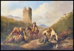 IRISH SCHOOL OIL ON CANVAS PAINTING - THOMAS SAUTELLE