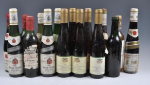 A COLLECTION OF APPROX 20 HALF BOTTLES OF RED AND