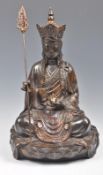 CHINESE REPUBLIC PERIOD BRONZE FIGURINE OF BUDDHA