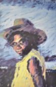 ROLF HARRIS LIMITED EDITION SIGNED PRINT ENTITLED ' ARNHEMLAND GIRL '