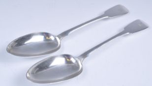PAIR OF SILVER HALLMARKED TABLESPOONS NEWCASTLE 1826 JAMES BELL