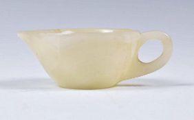 19TH CENTURY CHINESE MUTTON FAT JADE JUG.