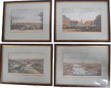 4 18TH CENTURY PRINTS TO INCLUDE LEITH, DUBLIN AND LONDON VIEWS