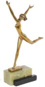 1930'S ART DECO JOSEF LORENZL BRONZE FIGURE