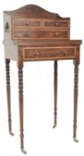 19TH CENTURY MAHOGANY BONHEUR DU JOUR WRITING TABLE DESK