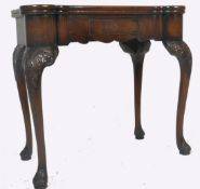 19TH CENTURY WALNUT ' DOG EAR ' FOLDING GAMES CARD