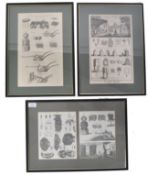 18TH CENTURY FRAMED PLATES / PRINTS OF BEE KEEPING INTEREST