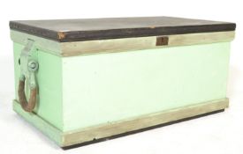 19TH CENTURY WELSH VICTORIAN SAILORS SEA CHEST BOX PAINTED