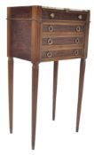 19TH CENTURY FRENCH NAPOLEON EMPIRE MAHOGANY & MARBLE BEDSIDE