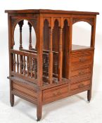 19TH CENTURY VICTORIAN OAK CANTERBURY STAND CABINET