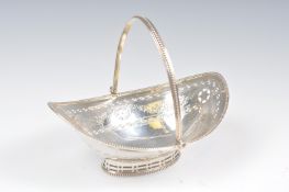 GEORGE III SILVER HALLMARKED BON BON BASKET DISH ROBERT HENNELL