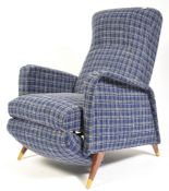 ITALIAN 1950'S RETRO VINTAGE RECLINER LOUNGE CHAIR