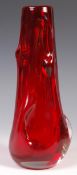 WHITEFRIARS STUDIO GLASS 'KNOBBLY' 9612 VASE BY WI