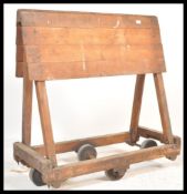 ANTIQUE VINTAGE INDUSTRIAL WOODEN FACTORY MILL TRO