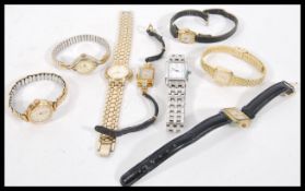A collection of ladies watches to include a good stainless steel Rotary LB03087, an Accurist