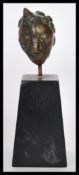 19TH CENTURY GAURI WESTERN INDIAN BRONZE HEAD SCROLL WEIGHT