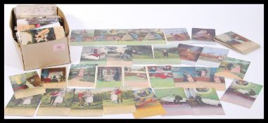 Bamforth Song postcards. Large accumulation (600), antique Circa First World War, with War-time