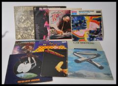 A collection of vinyl long play LP records to include Steve Miller Band Fly Like An Angel, MIke