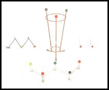 A group of vintage retro 20th Century sputnik atomic items to include a large oversized W coat rack,