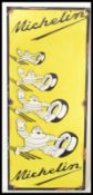 A contemporary artist's impression of a vintage enamel advertising sign for Michelin Tyres, the