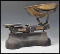 A set of vintage retro 20th Century industrial counter top shops grocers scales by W&T Avery Ltd