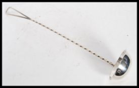 A good silver plated WMF toddy / punch ladle, having a long twist stem with deep bowl.Stamped WMF